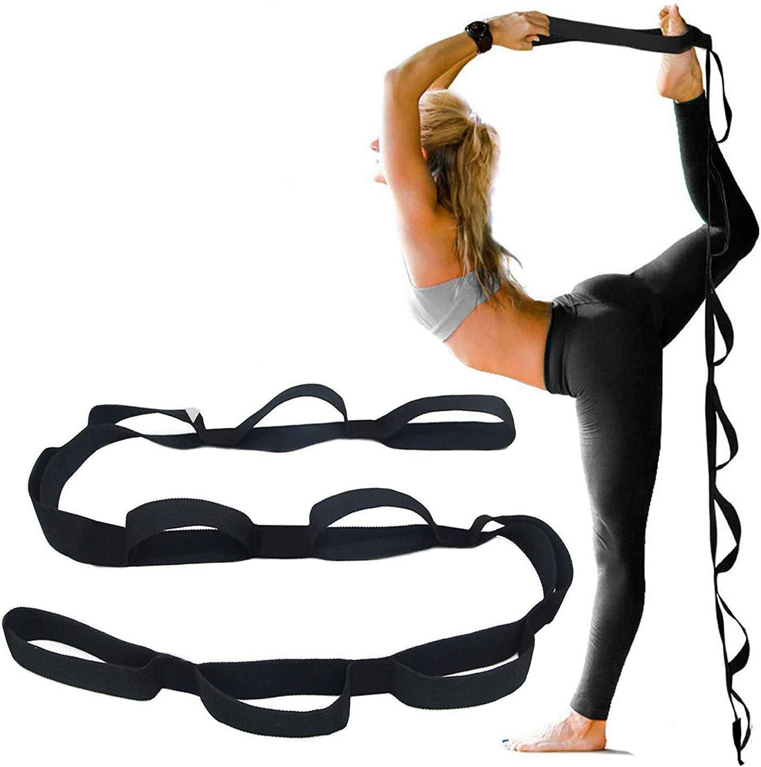 YNR® Loop Yoga Stretching Strap Belt Training Leg Body Exercise Fitness Sport