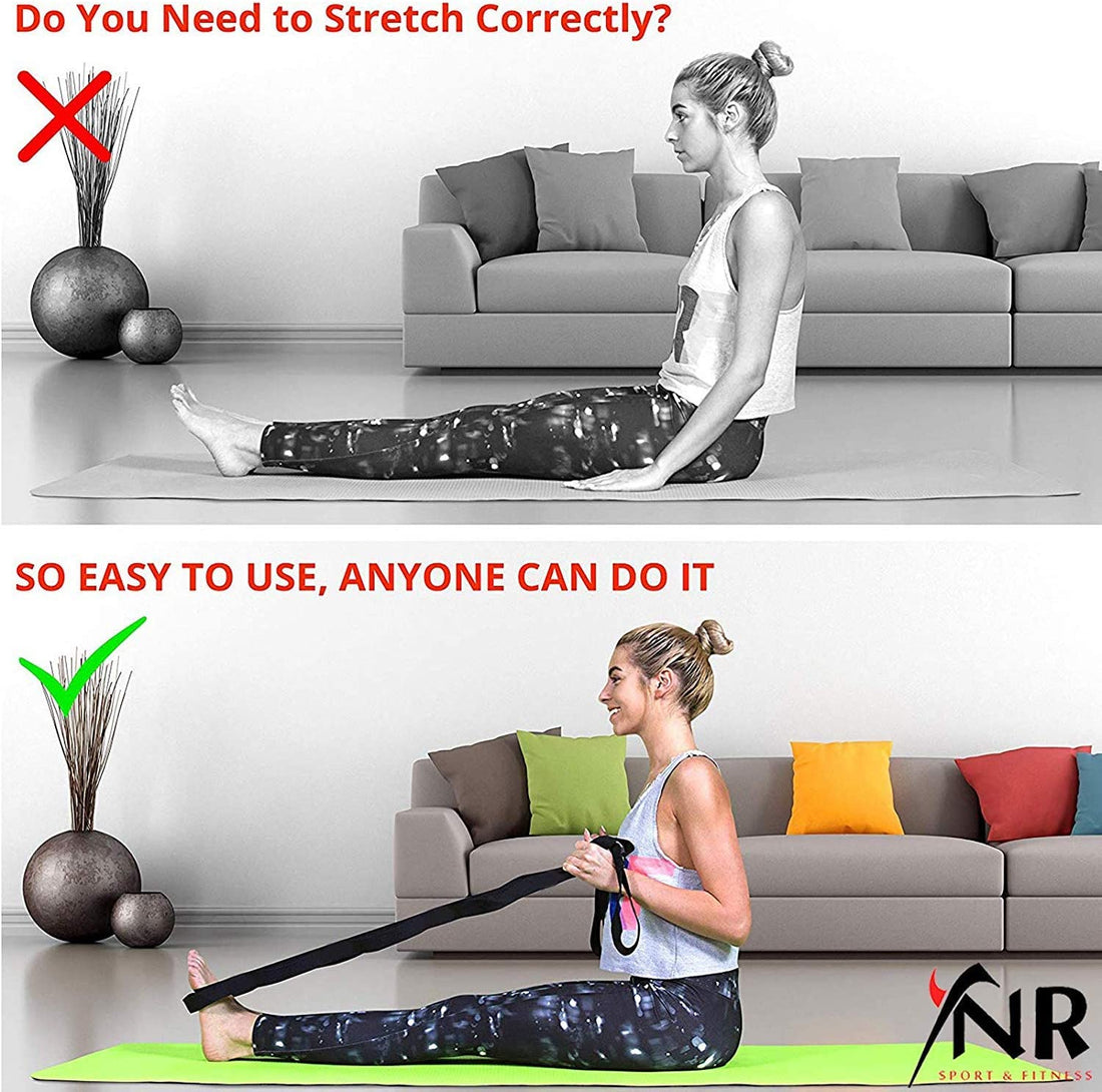 YNR® Loop Yoga Stretching Strap Belt Training Leg Body Exercise Fitness Sport