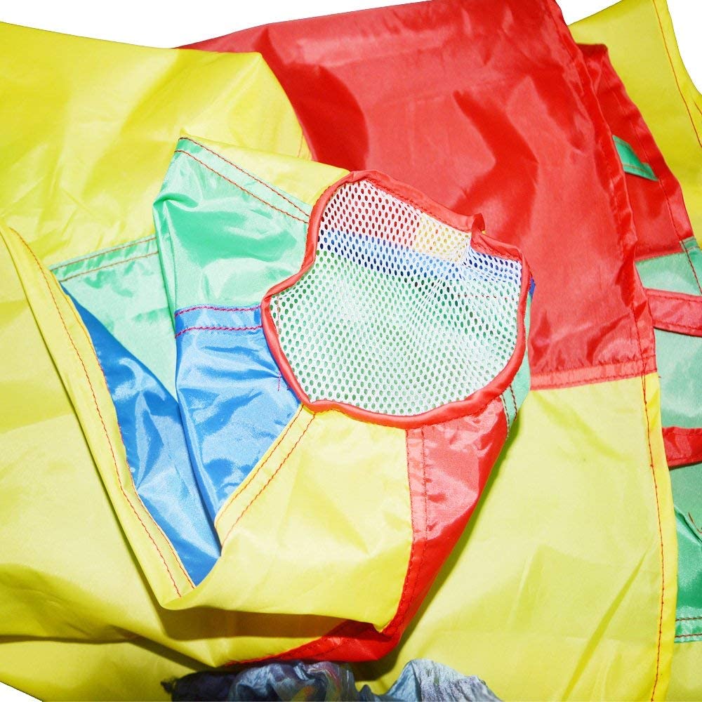 YNR 2m Kids Play Rainbow Parachute Multicolor Nylon Outdoor Fun Play