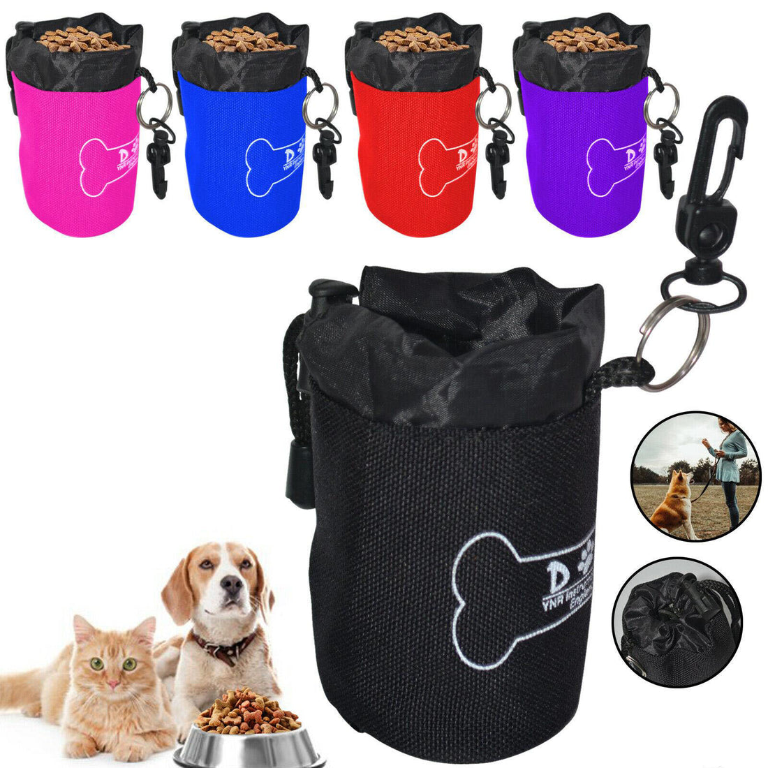 Puppy Pet Dog Obedience Training Treat Feed Bait Food Snack Pouch Belt Bags UK