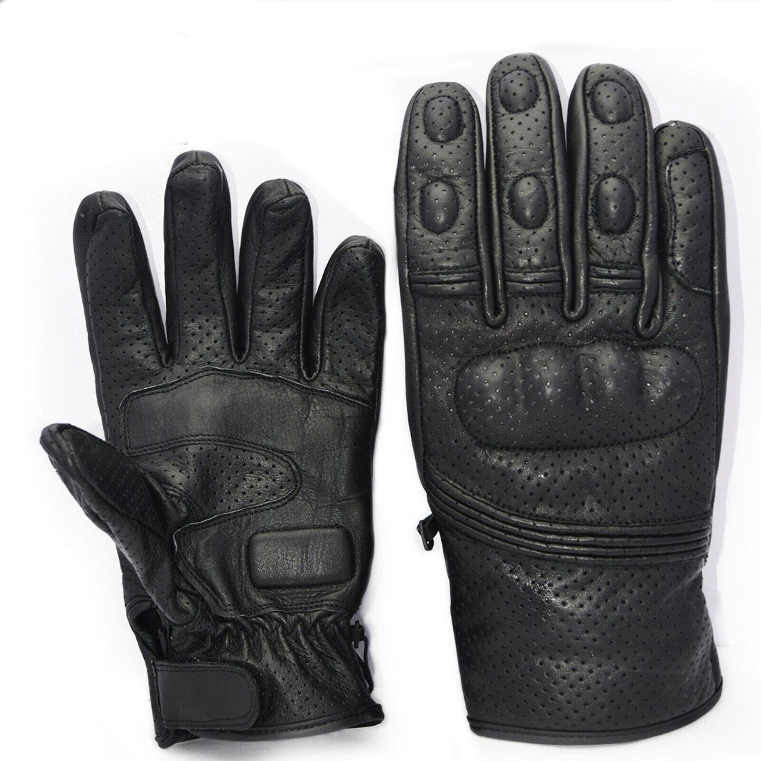 YNR® Leather Summer Motorcycle Motorbike Gloves Winter CE Knuckle All weather