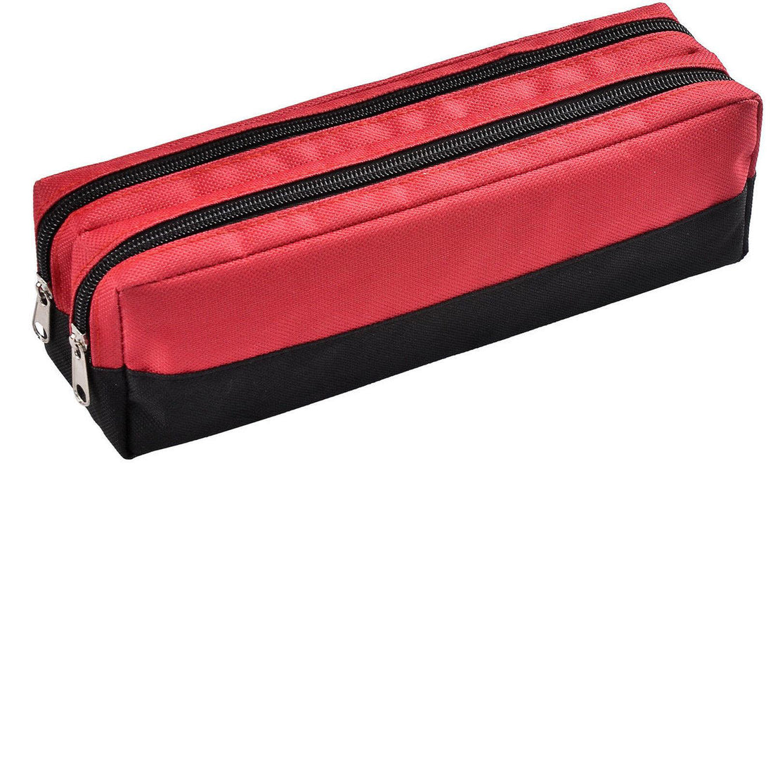 Large Double Zip Fabric Pencil Case - Ideal For School/College/Uni.- Make up Bag