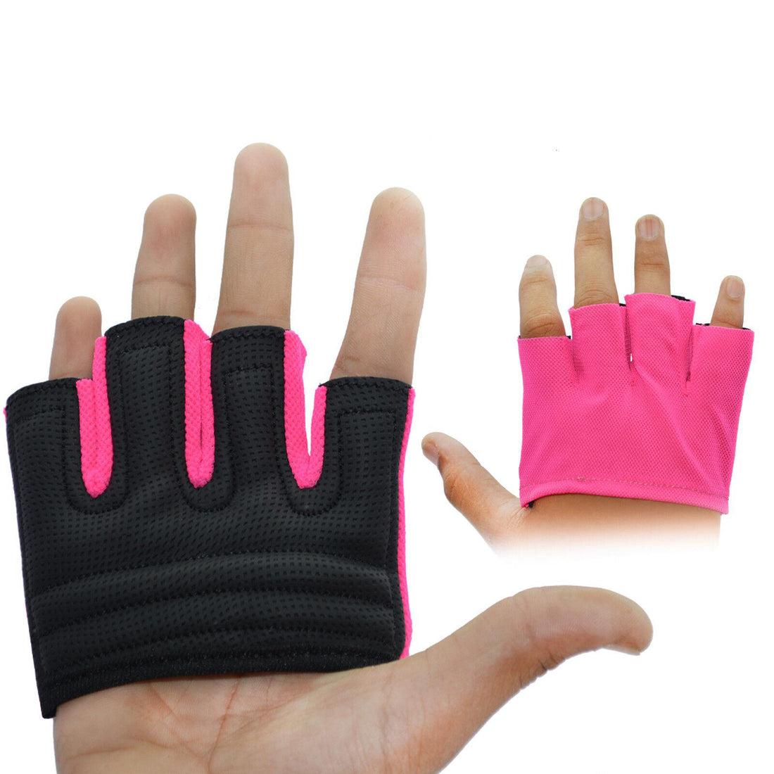 Weight Lifting Grips Training Gym Straps Gloves Finger Joint Support Bar S M L
