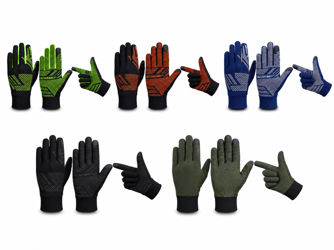 YNR reflective cycling and horse riding gloves with full-finger grip