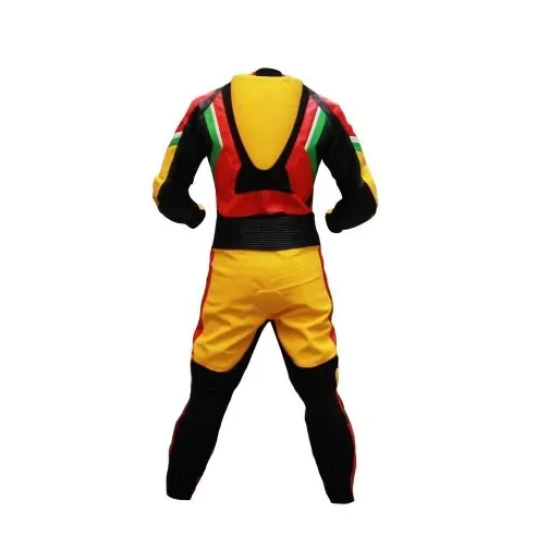 YNR Multi Colour Custom Motorbike Leather One Piece Racing Suit