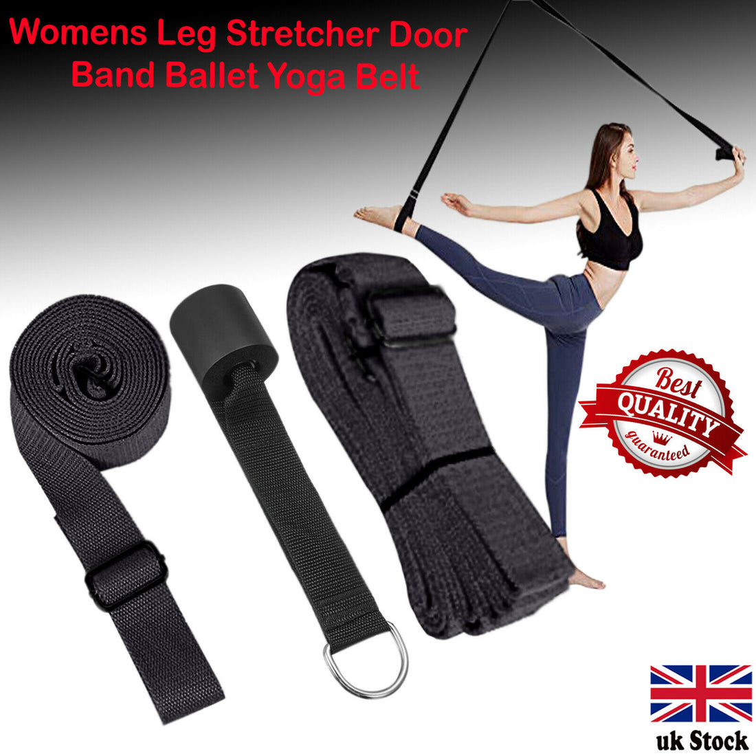 Set Leg Stretcher Strap Dance Yoga Gymnastic Belt Door Flexibility Stretch
