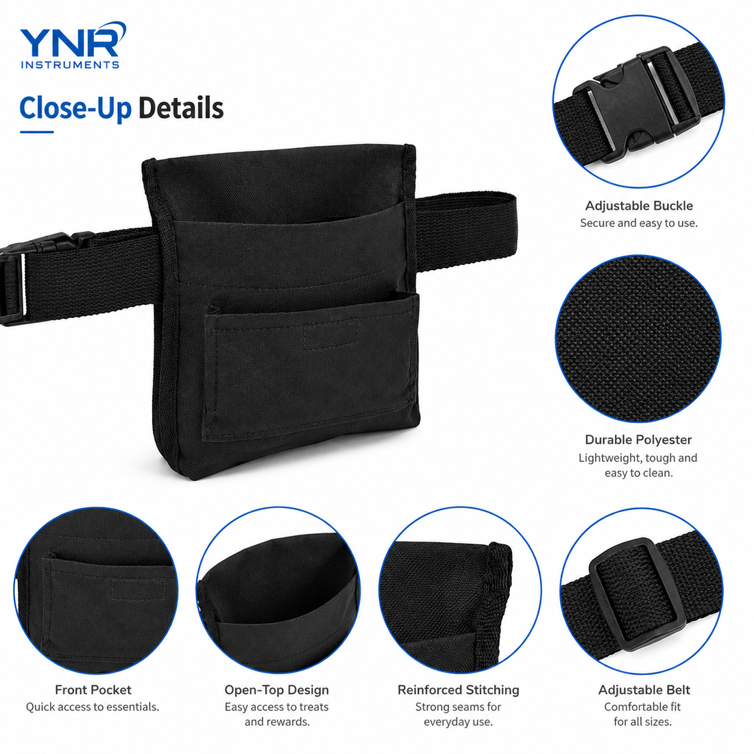 YNR Pet Training Treat Pouch – Dog & Cat Reward Snack Storage Bag for Walking, Obedience, Puppy Training & Everyday Pet Training