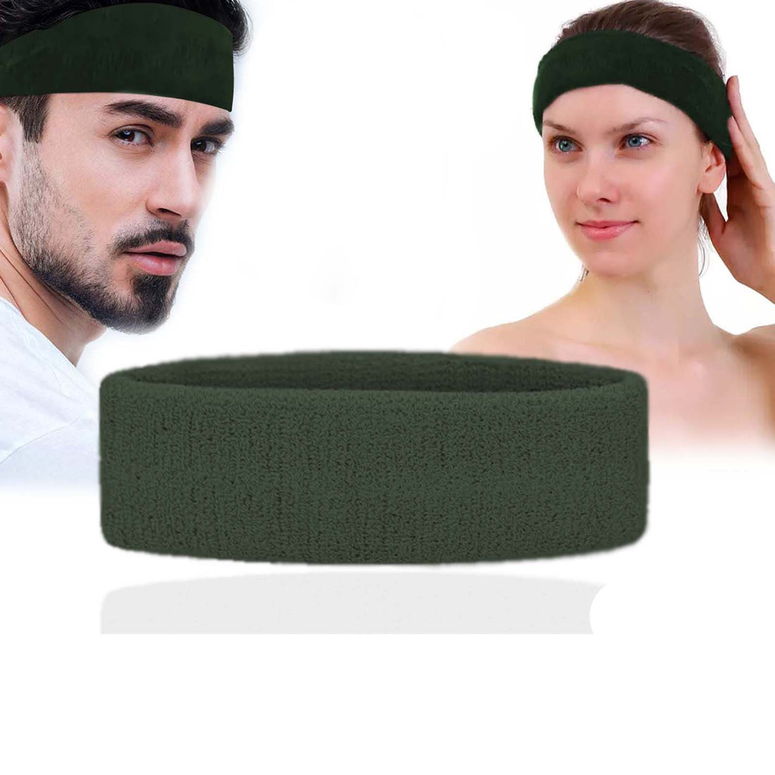 Sweatband Hairband Sports Sweat Headband Yoga Gym Stretch Unisex Head Band Mens