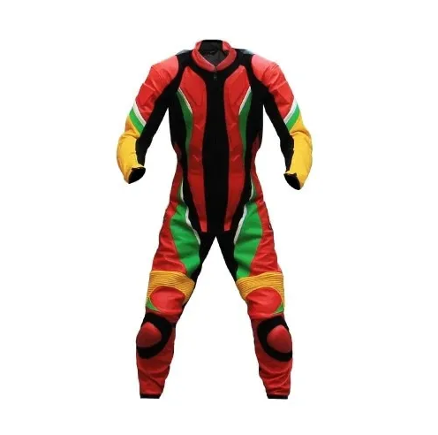 YNR Multi Colour Custom Motorbike Leather One Piece Racing Suit