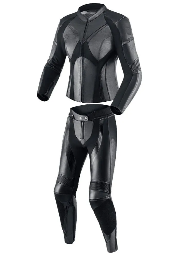 YNR Two piece Custom Motorbike Leather Rebel Black Suit