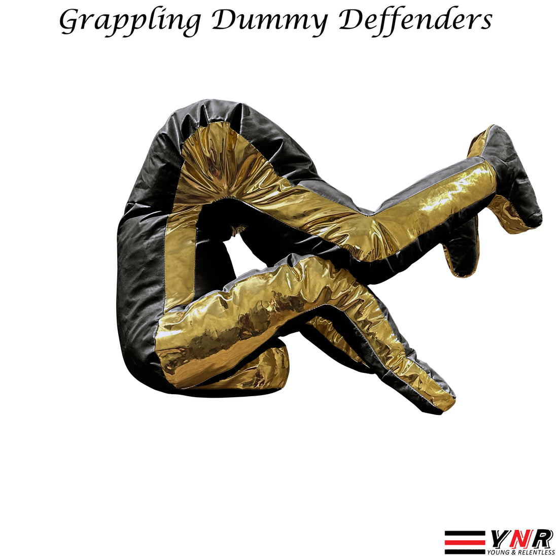 Special Limited Edition Brazilian Jiu Jitsu Premium Leather Grappling Dummy Boxing judo MMA - Black/Gold- Professional Range - DEFENDING POSITION