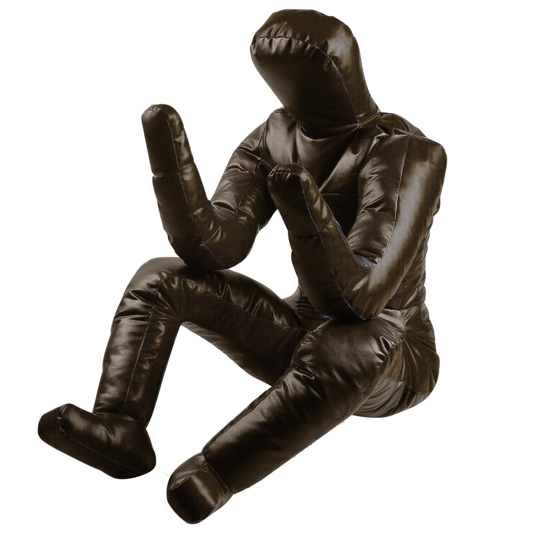 Special Limited Edition Brazilian Jiu Jitsu Premium Leather Grappling Dummy Boxing judo MMA - Dark Brown- Professional Range - DEFENDING POSITION 170cm