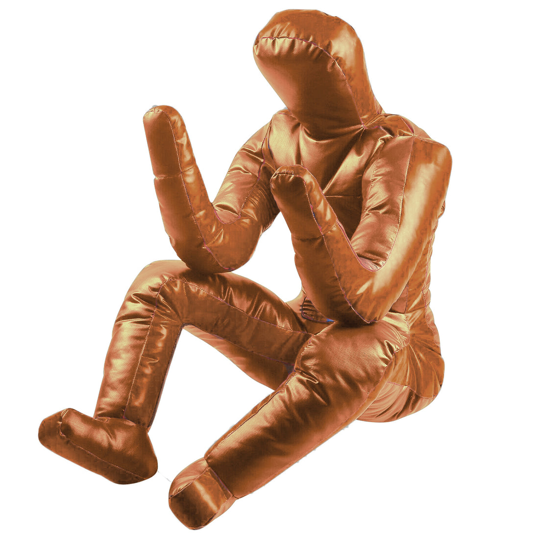 Special Limited Edition Brazilian Jiu Jitsu Premium Leather Grappling Dummy Boxing judo MMA - Natural Brown- Professional Range - DEFENDING POSITION 180cm