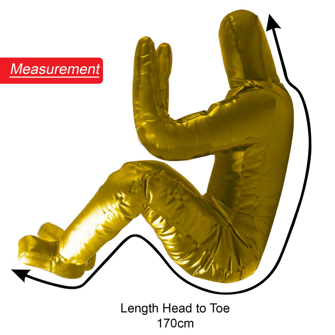 Special Limited Edition Brazilian Jiu Jitsu Premium Leather Grappling Dummy Boxing judo MMA - Gold- Professional Range - DEFENDING POSITION