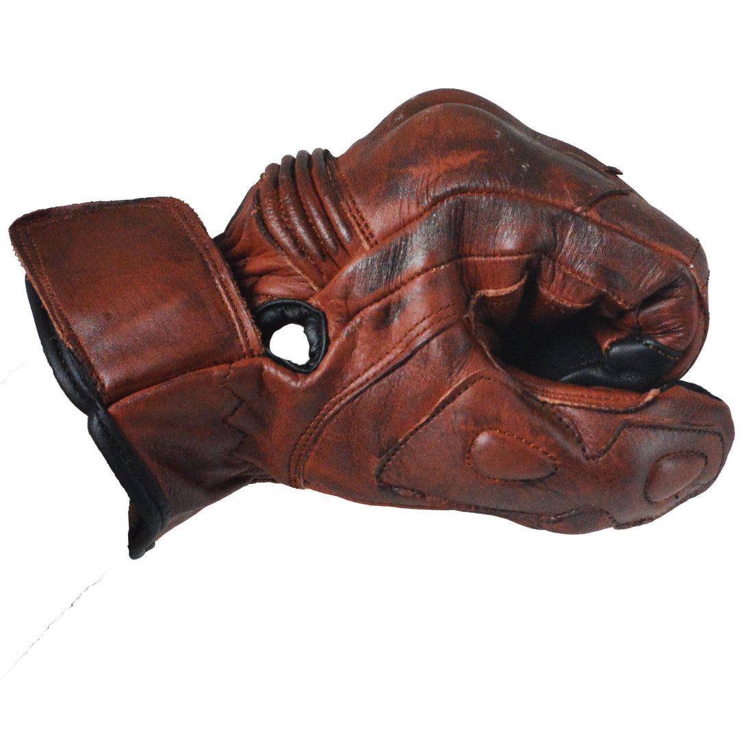 Waxed Leather Vintage Motorcycle Gloves | Knuckle Protection | YNR Sports Fitness