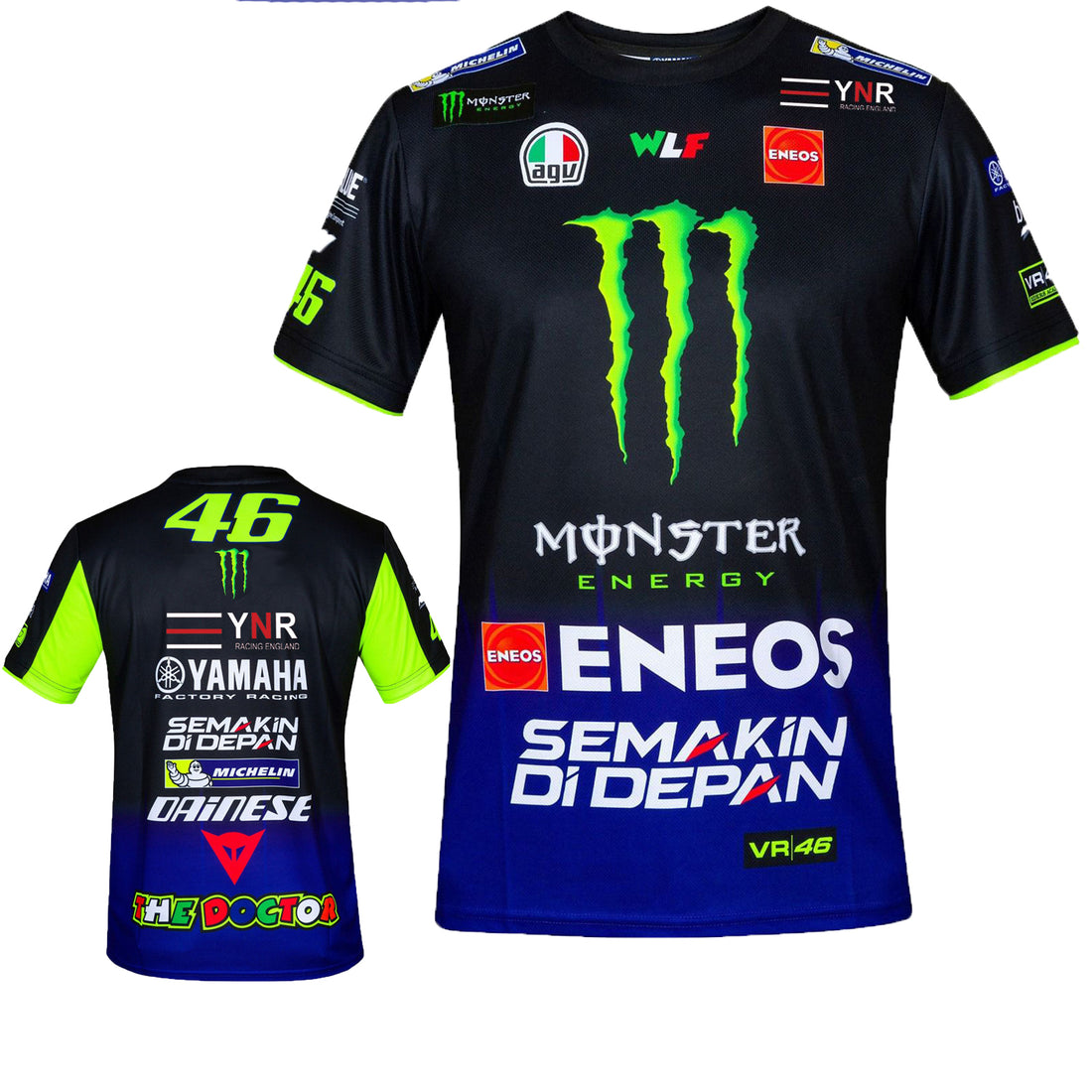 VR46 Official Valentino Rossi Monster Energy 46 T-Shirt - SPORTSWEAR
