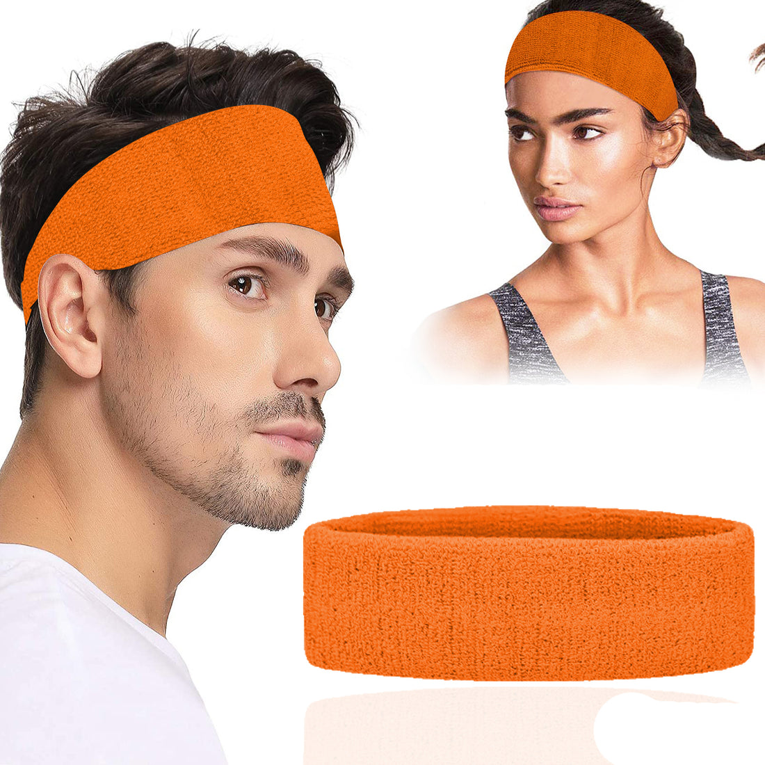 Sweatband Hairband Sports Sweat Headband Yoga Gym Stretch Unisex Head Band Mens