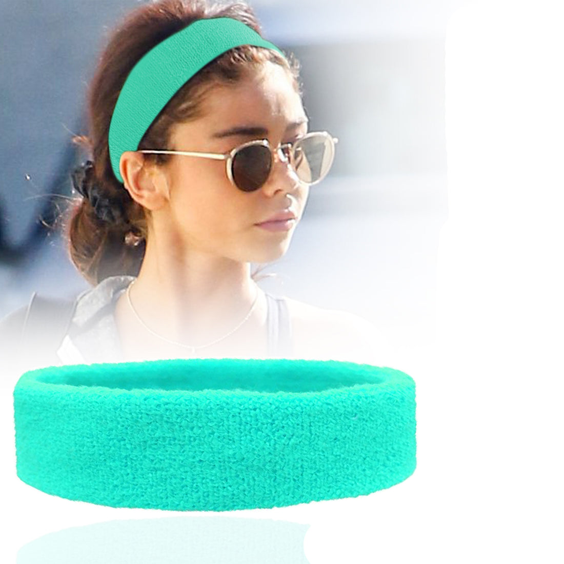 Sweatband Hairband Sports Sweat Headband Yoga Gym Stretch Unisex Head Band Mens