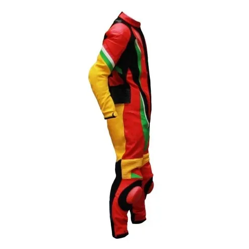 YNR Multi Colour Custom Motorbike Leather One Piece Racing Suit