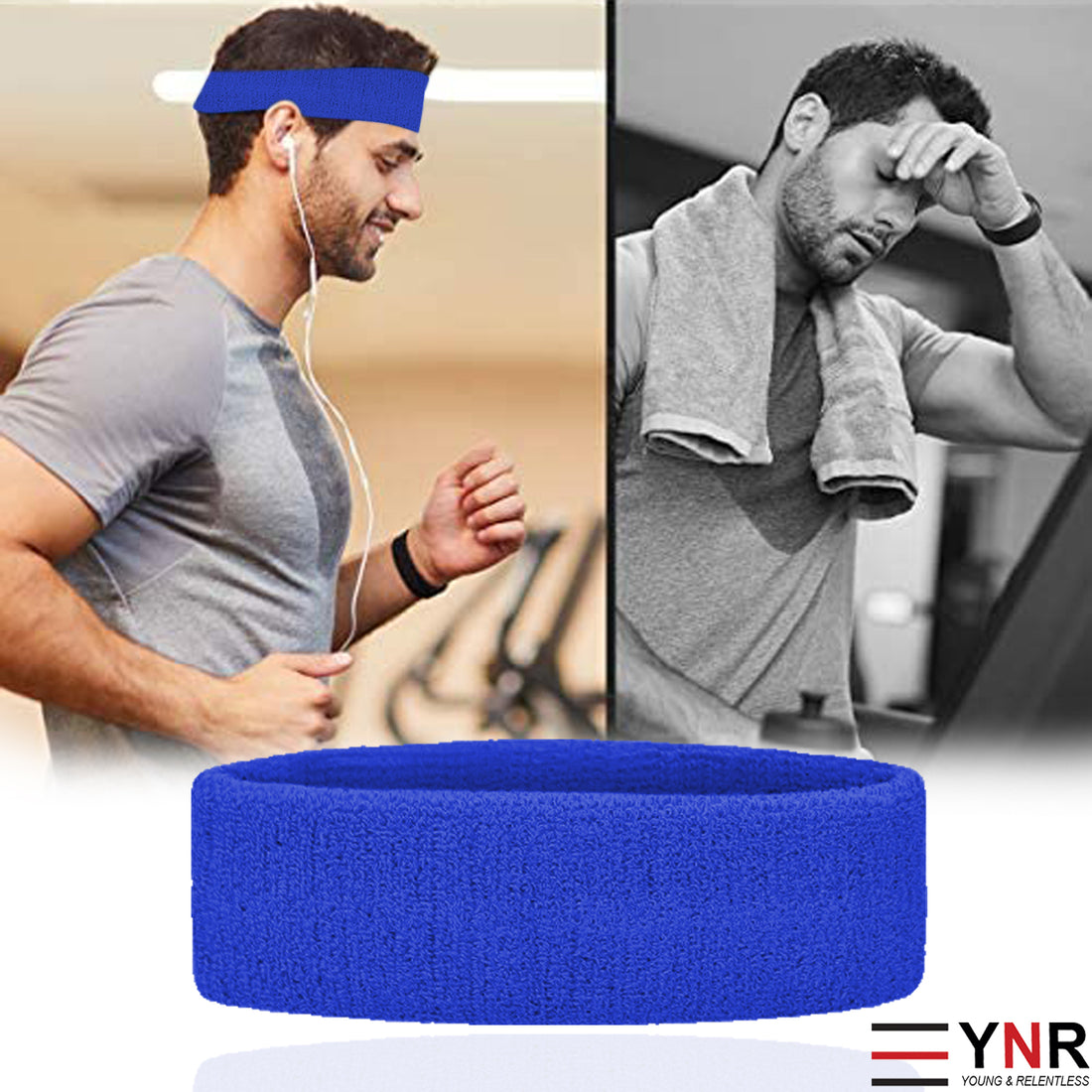 Sweatband Hairband Sports Sweat Headband Yoga Gym Stretch Unisex Head Band Mens