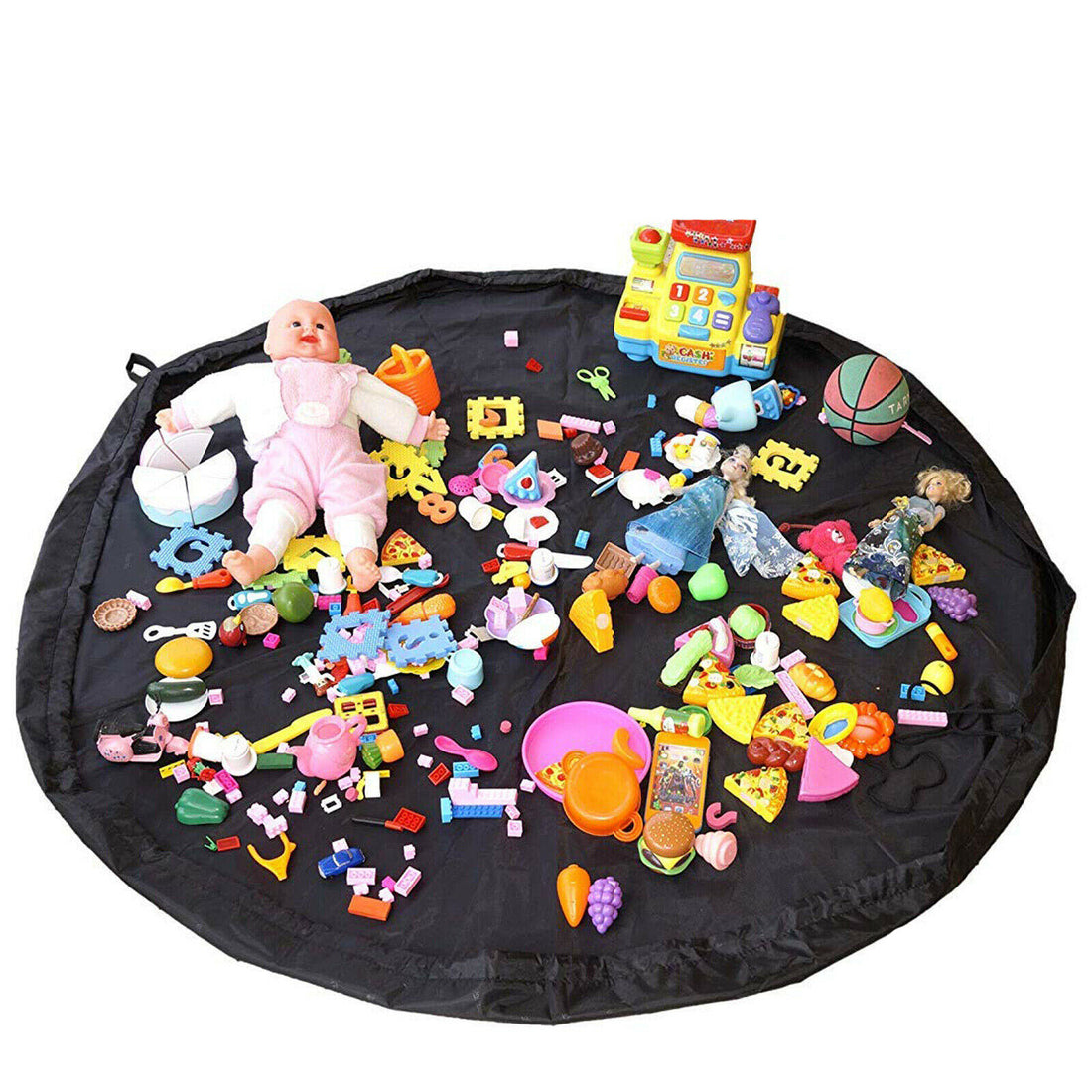 YNR Kids Portable Toy Storage Bag Organiser Play Mat Rug Drawstring Tidy Home UK