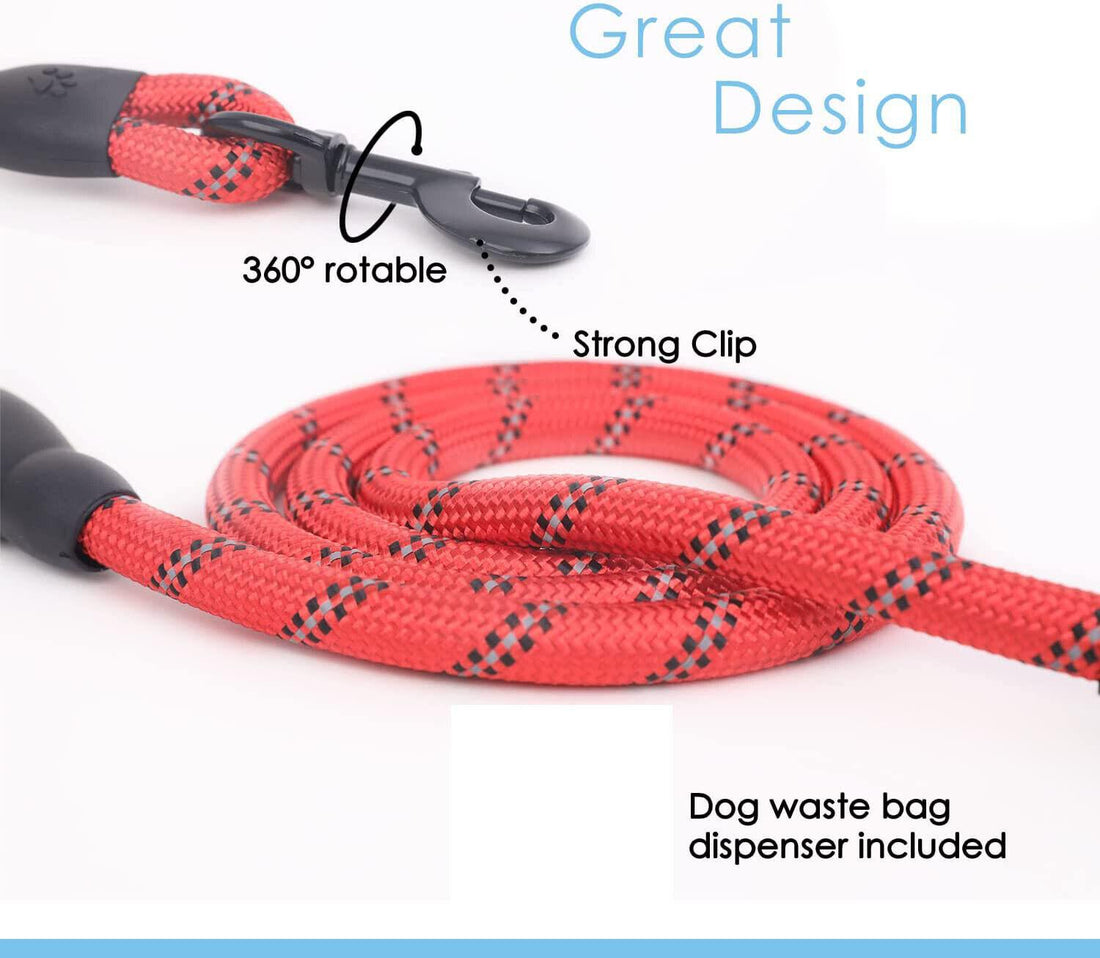 Dog Leash Rope Braided Pet Leads Strong Soft for Medium Large Dogs Walk 5FT New!