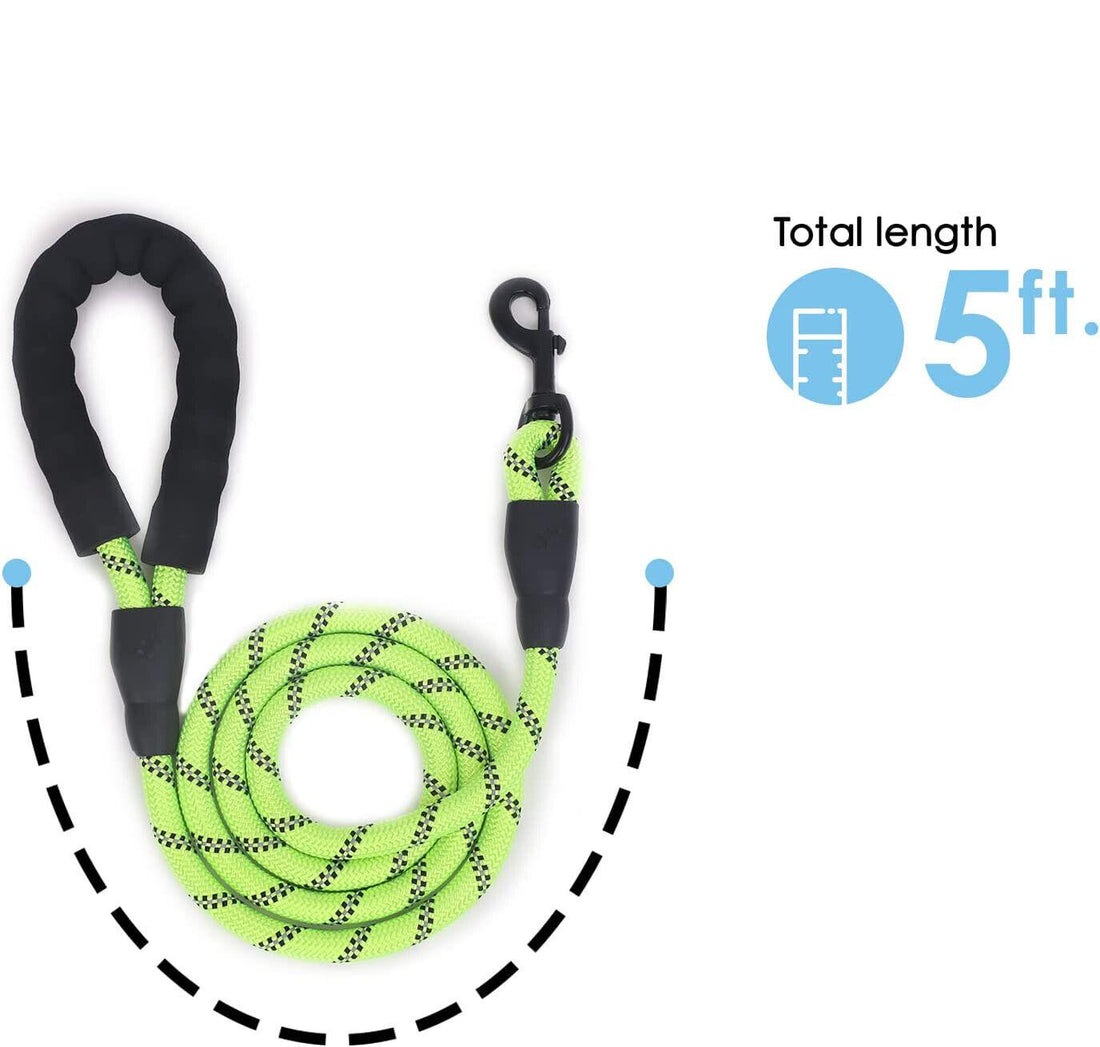 Dog Leash Rope Braided Pet Leads Strong Soft for Medium Large Dogs Walk 5FT New!