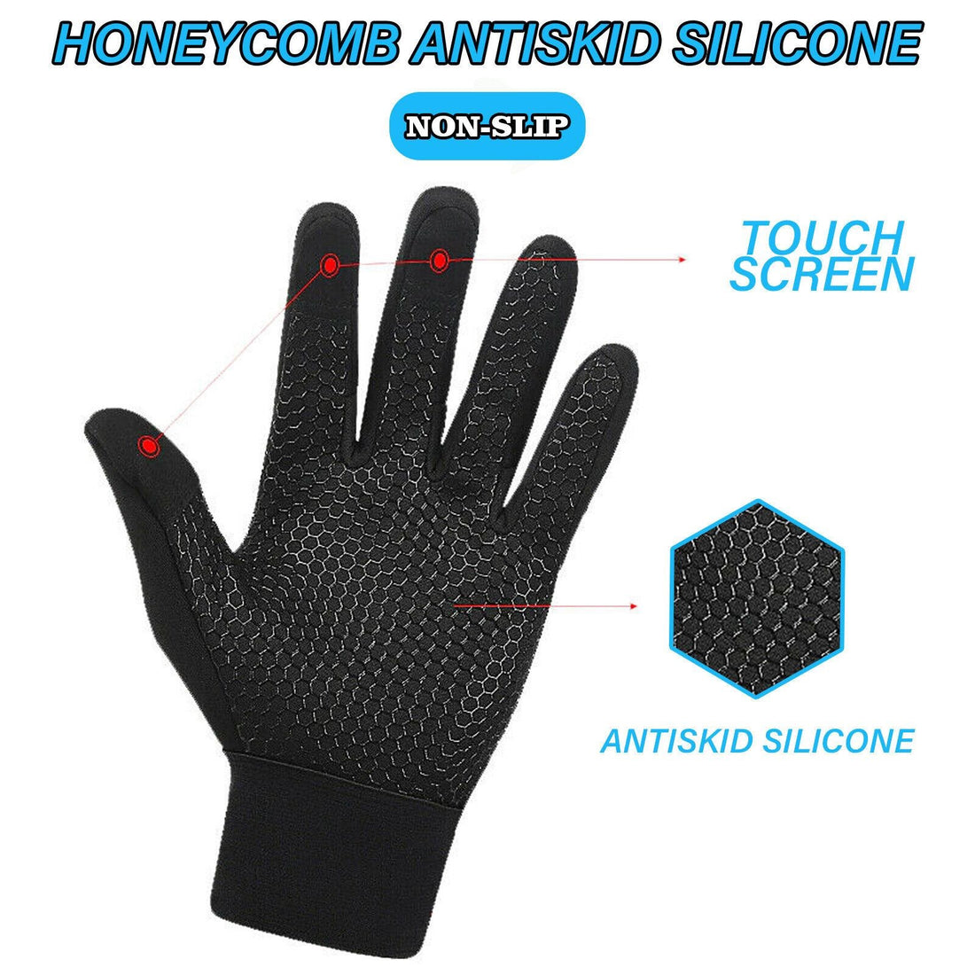 Winter Warm Gloves Thermal Windproof Cycling Anti-slip Ski TouchScren Waterproof