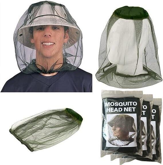 Midge Mosquito Head Net Hat Insect Fly Mesh Face Protector Travel Camping