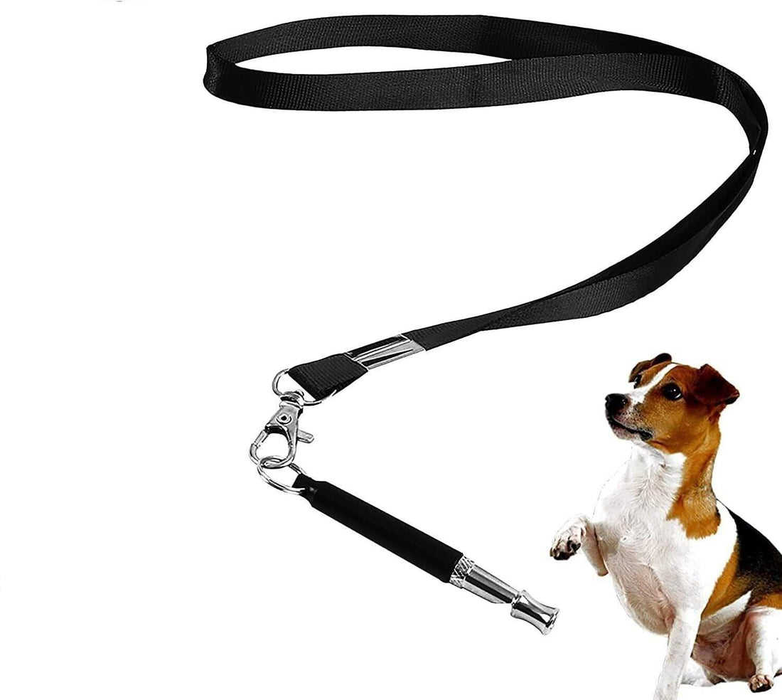 Dog Whistle Stop Barking Pet Training Ultrasonic Adjustable High Pitch Lanyard