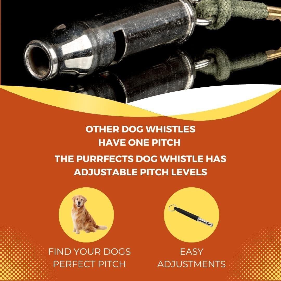 Dog Whistle Stop Barking Pet Training Ultrasonic Adjustable High Pitch Lanyard