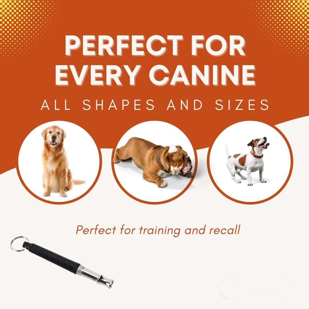 Dog Whistle Stop Barking Pet Training Ultrasonic Adjustable High Pitch Lanyard