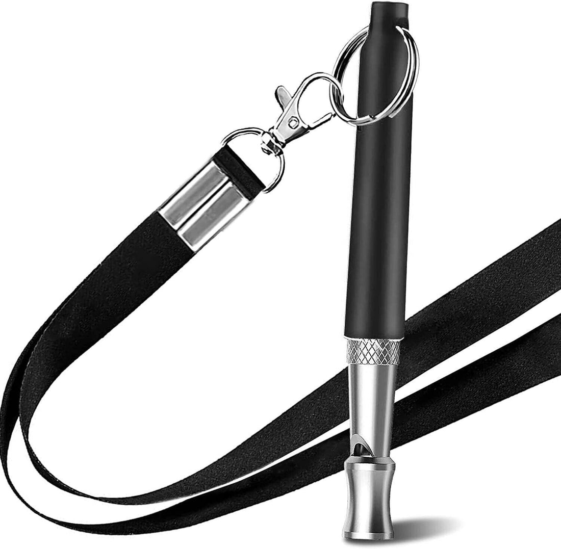 Dog Whistle Stop Barking Pet Training Ultrasonic Adjustable High Pitch Lanyard