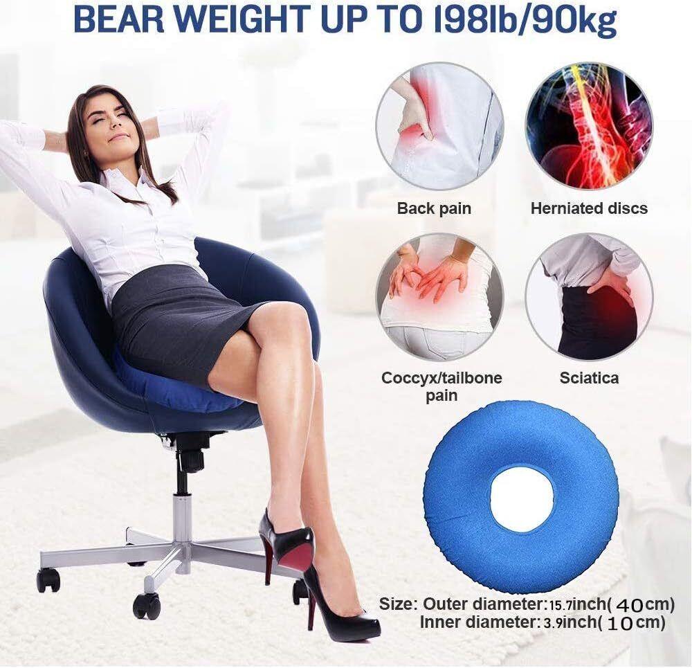 Rubber Ring Cushion Inflatable Donut Piles Pillow Seat Medical Vinyl Hemorrhoid