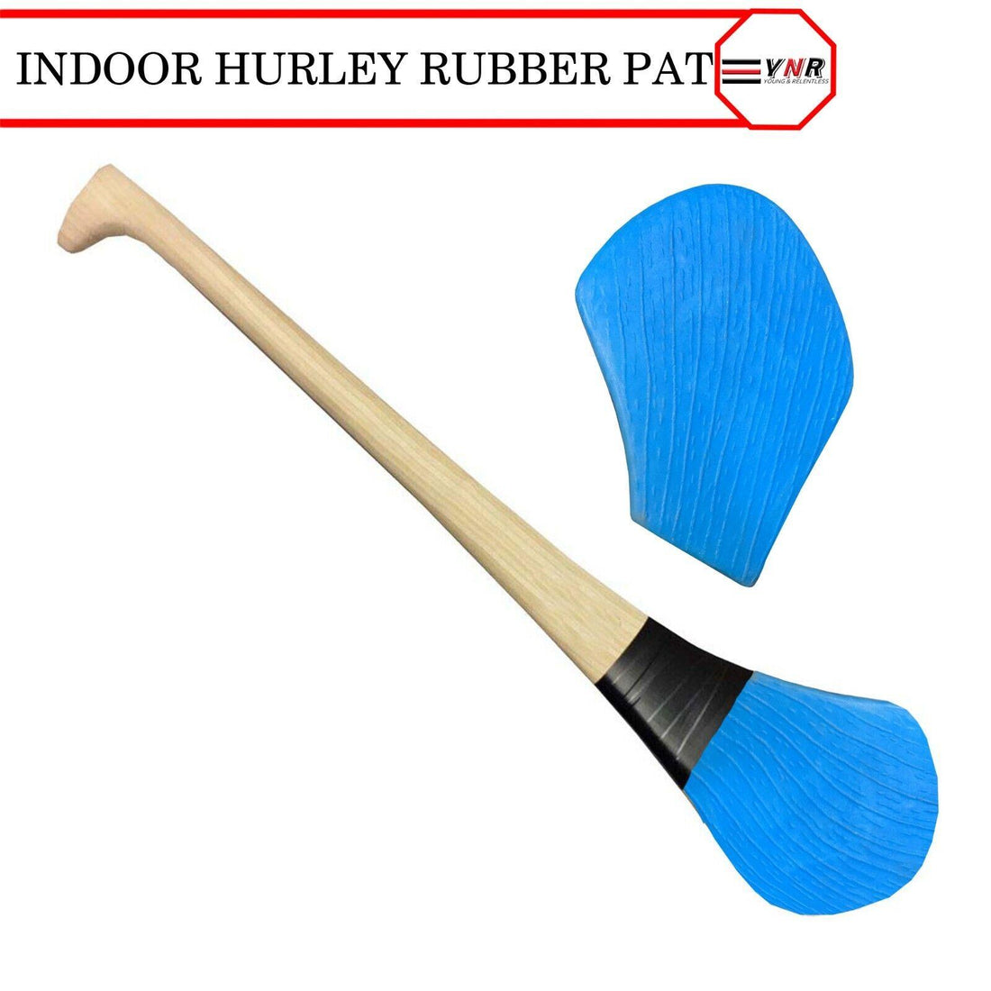 Indoor Hurling or Camogie Stick Ash Hurling Stick Rubber Pat Pad