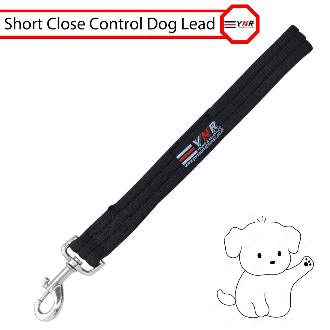 10" Heavy Duty Short Dog Training Lead Leash Grab Handle Close / Traffic Control 25mm Wide