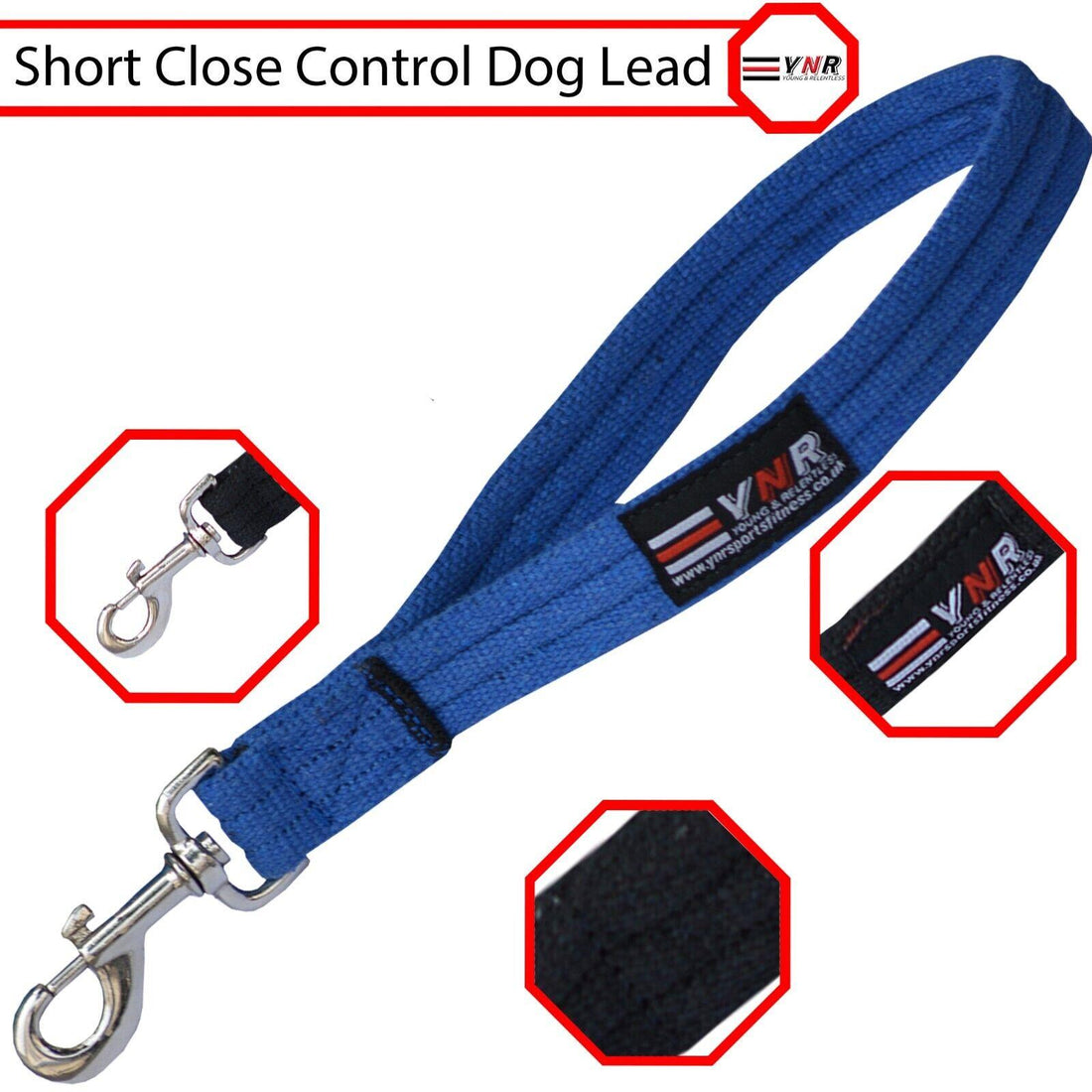 10" Heavy Duty Short Dog Training Lead Leash Grab Handle Close / Traffic Control 25mm Wide