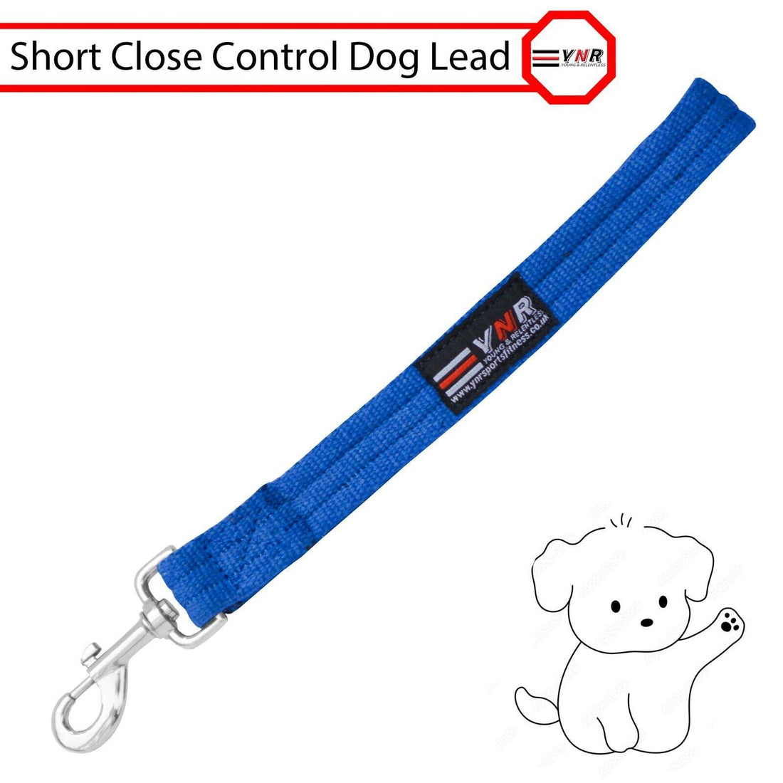 10" Heavy Duty Short Dog Training Lead Leash Grab Handle Close / Traffic Control 25mm Wide