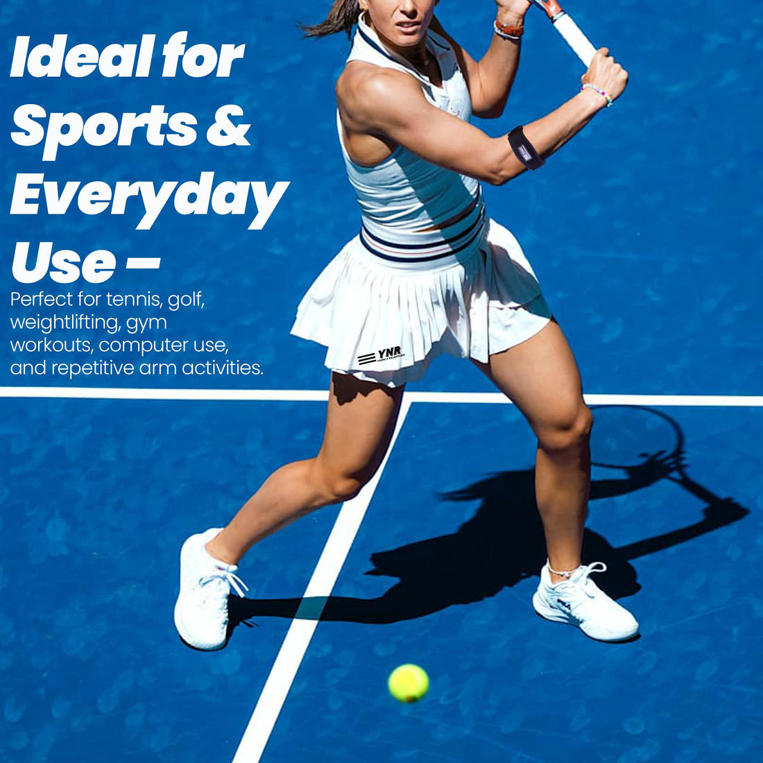 YNR Young & Relentless Elbow Brace 2 Pack - Adjustable Support for Tennis & Golfer's Elbow Pain Relief, Forearm Compression Strap for Sports, Work, & Daily Use