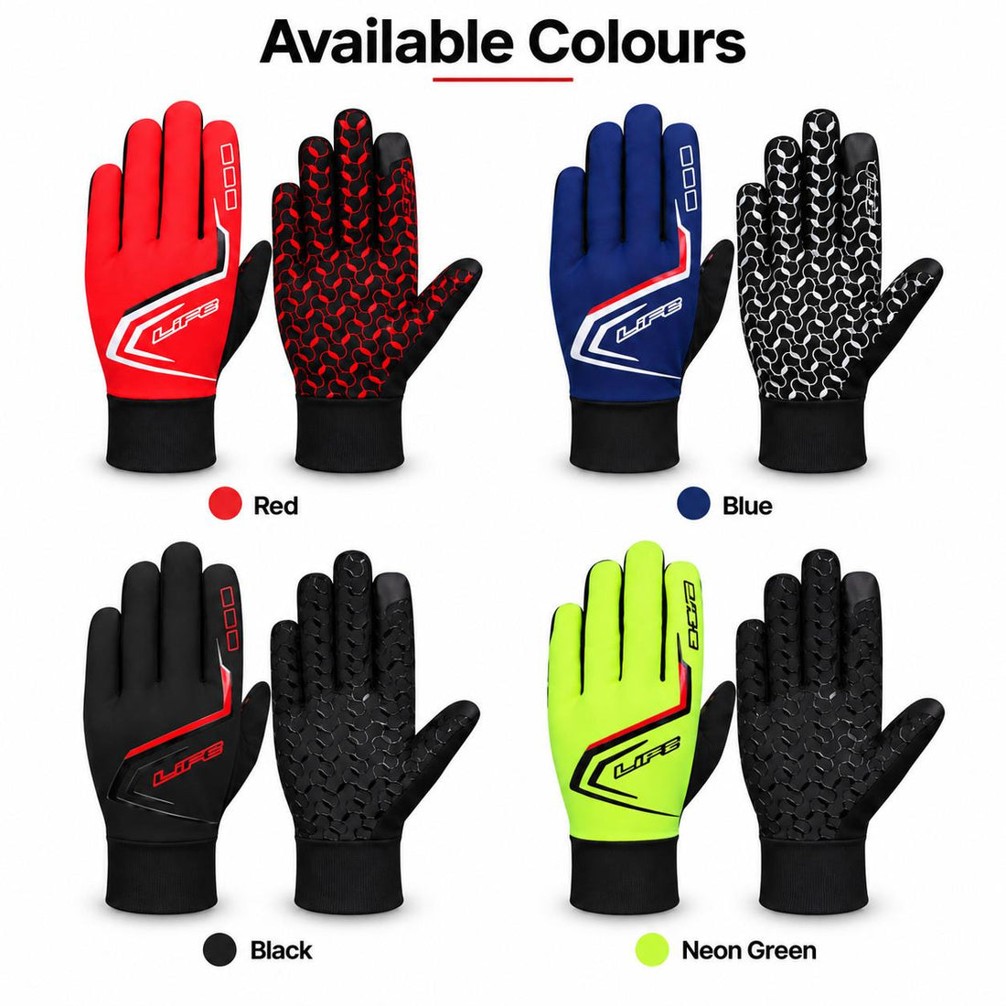 All Weather Winter Grip Gloves Cycling Horse Riding Sports Water Resistant Unise