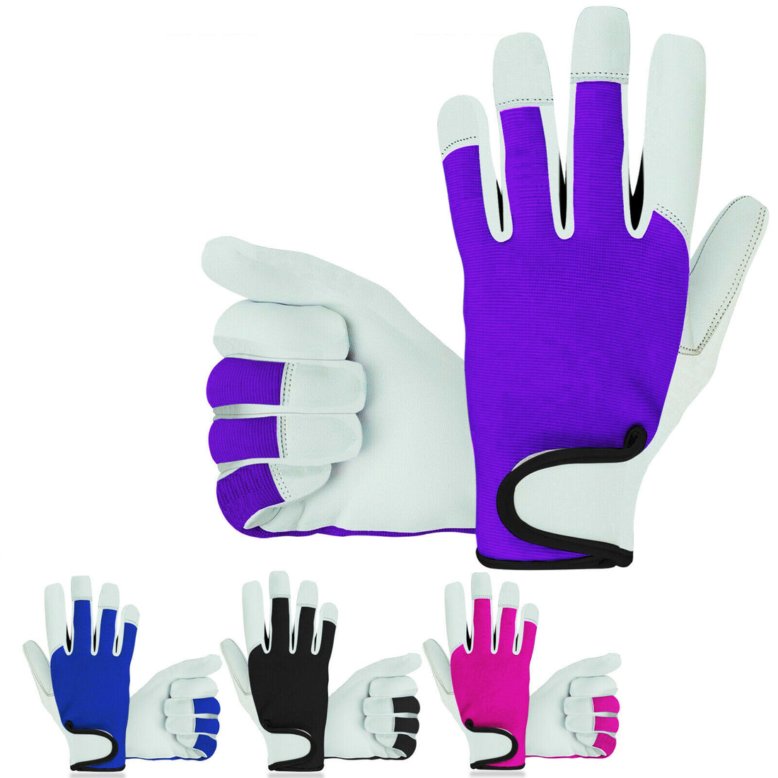 Ladies / Mens Leather Gardening Gloves Thorn Proof Garden Work Gloves Non Slip