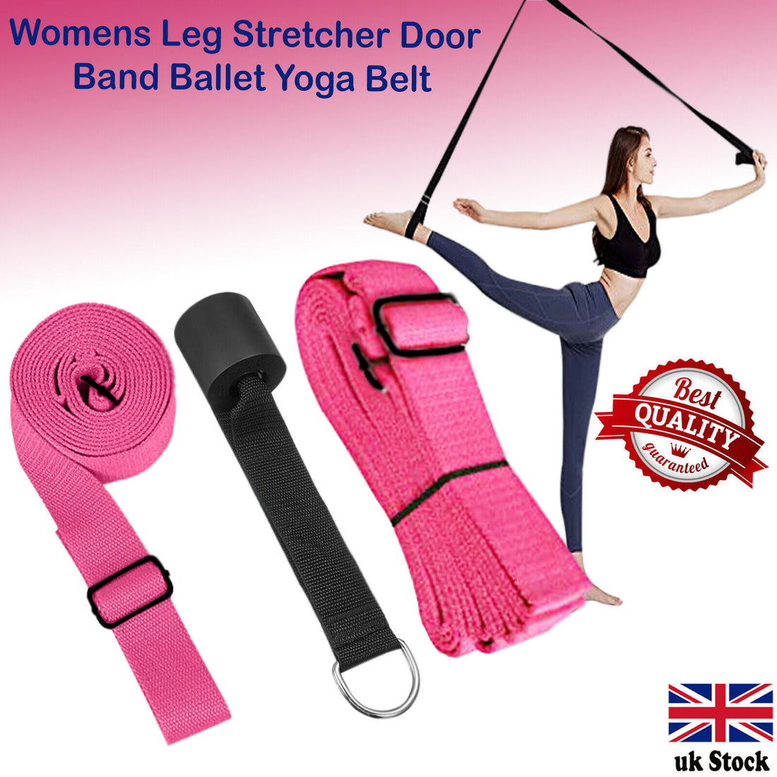 Set Leg Stretcher Strap Dance Yoga Gymnastic Belt Door Flexibility Stretch