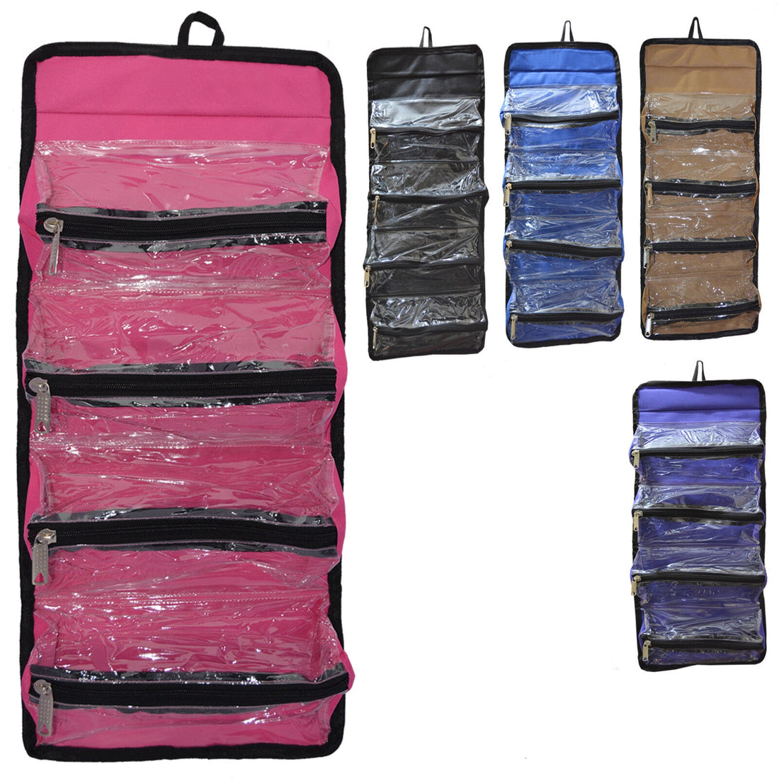 Roll-up Cosmetic Makeup Case Organizer Pouch Hanging Toiletry Jewellery Wash Bag