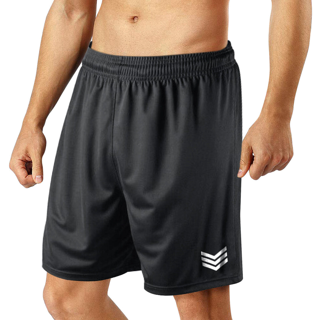 Mens Football Shorts Jogging Running Gym Sports Breathable Fitness Size S - XL