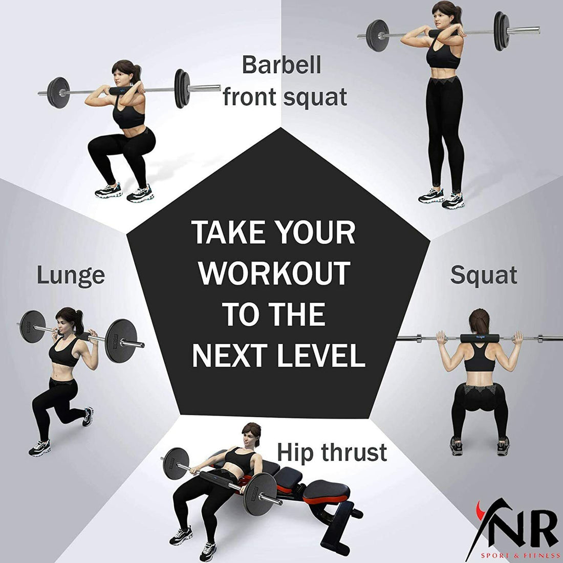 Foam Barbell Bar Rest Pad for Squat Weight Lifting Back Shoulder Olympic Bars