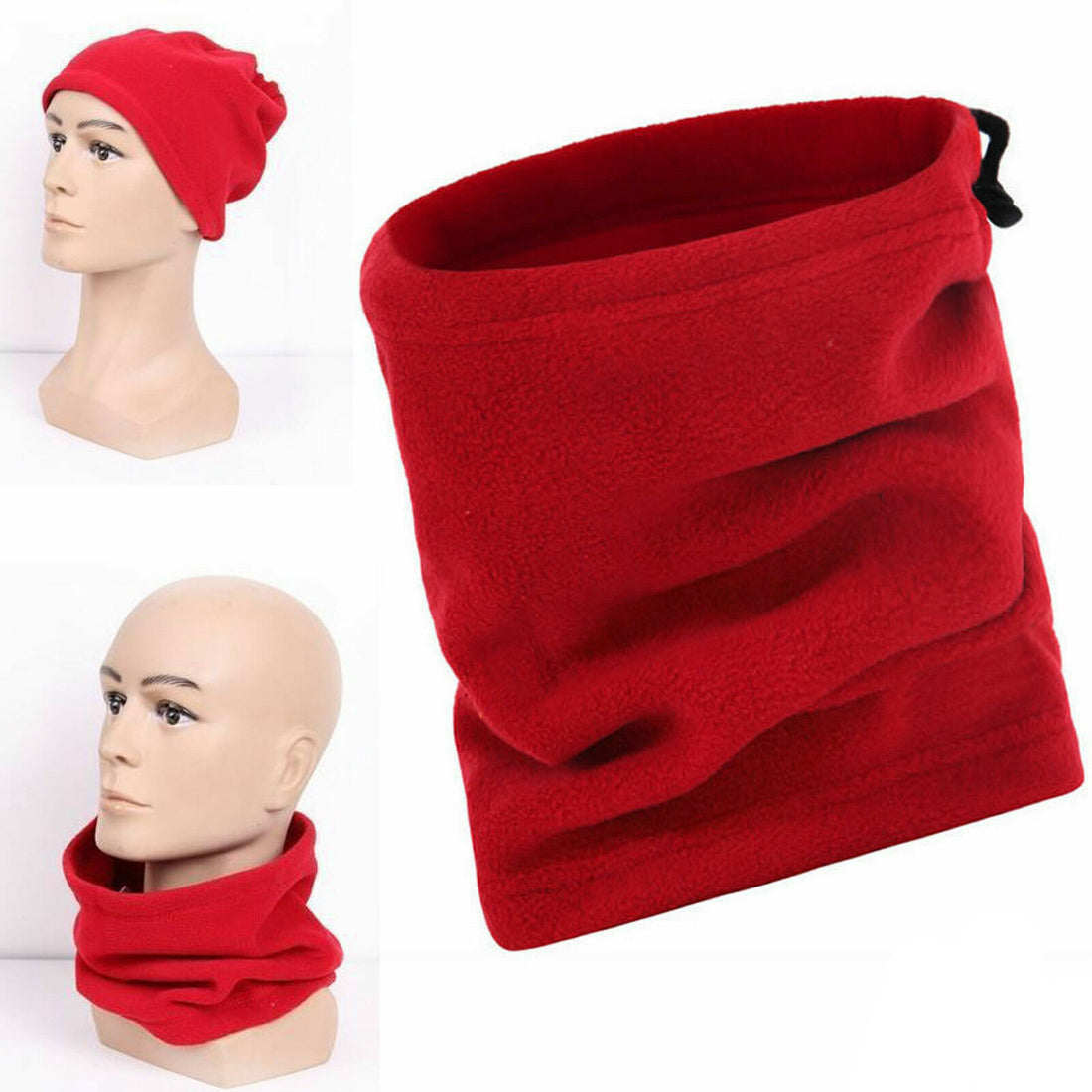 Polar Fleece Snood Scarf Neck Tube Warmer Thermal Motorcycle Bike Cycling Mask