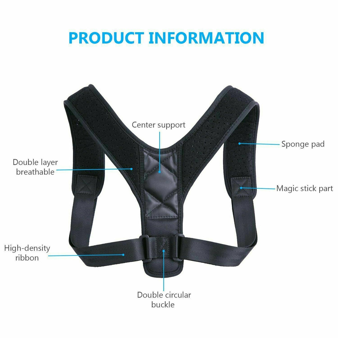 YNR Unisex Posture Corrector Upper Back Brace Straightener Neck, Back and Shoulder Pain Relief Lumbar Support