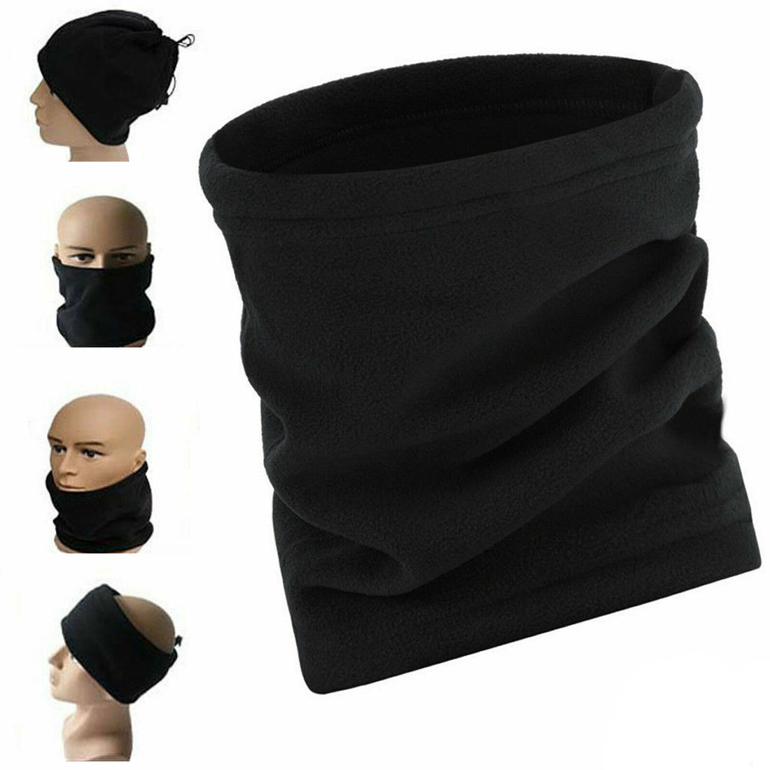 Polar Fleece Snood Scarf Neck Tube Warmer Thermal Motorcycle Bike Cycling Mask