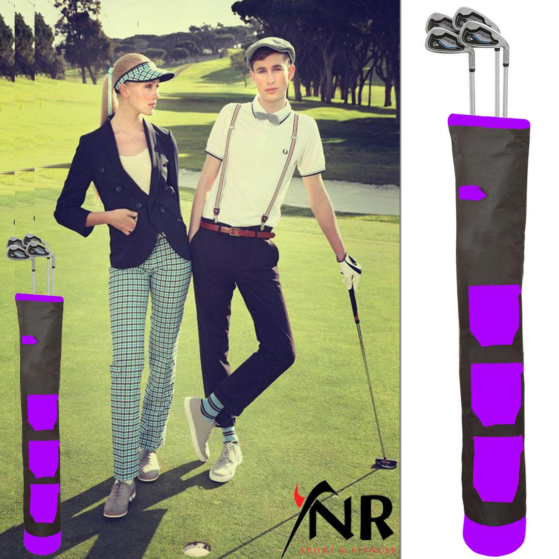 YNR Pencil Golf Club Bag | Three Pockets | 34-Inch Height | Lightweight Equipment