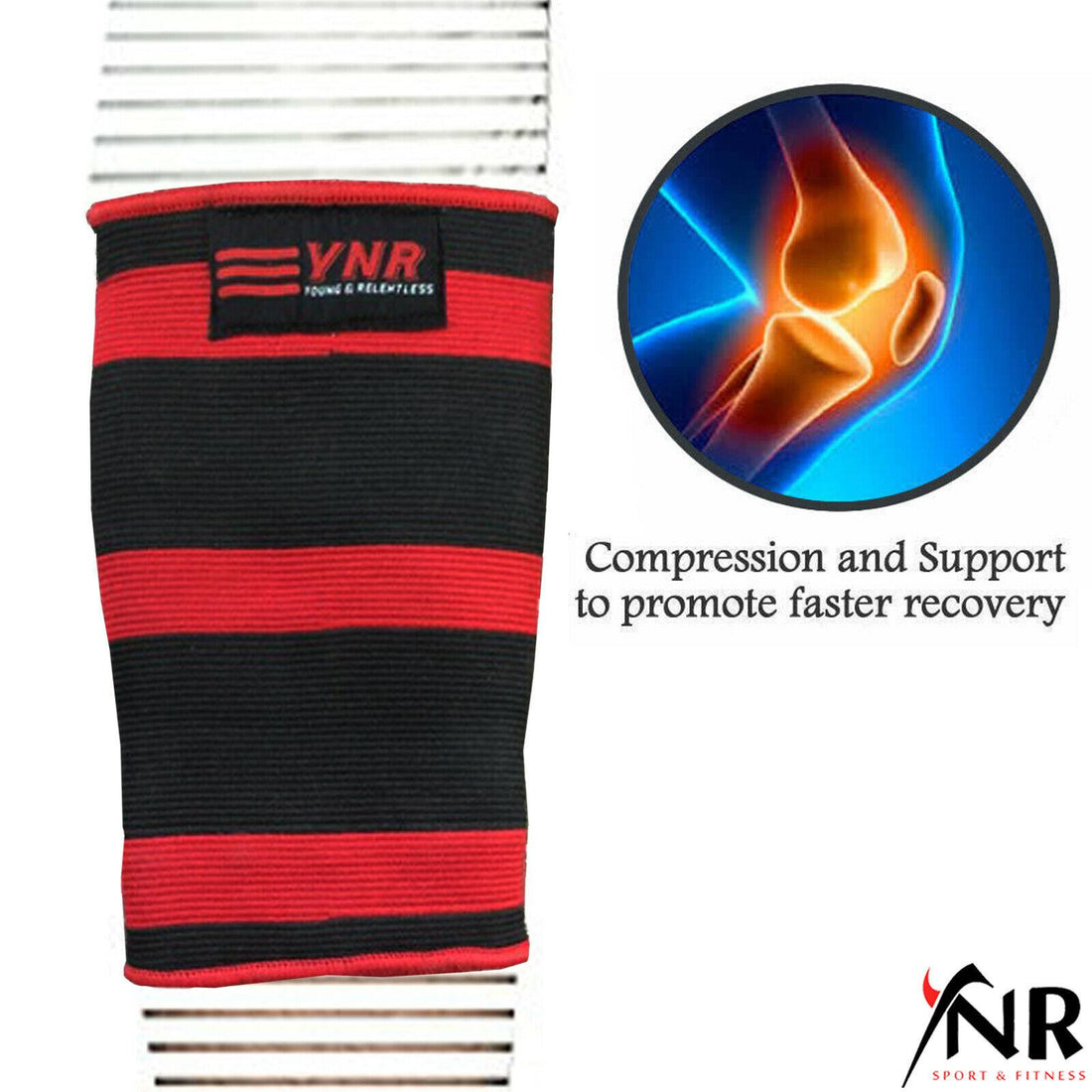 YNR® Double Ply Knee Sleeves Power Lifting Bodybuilding Strongman Gym Support